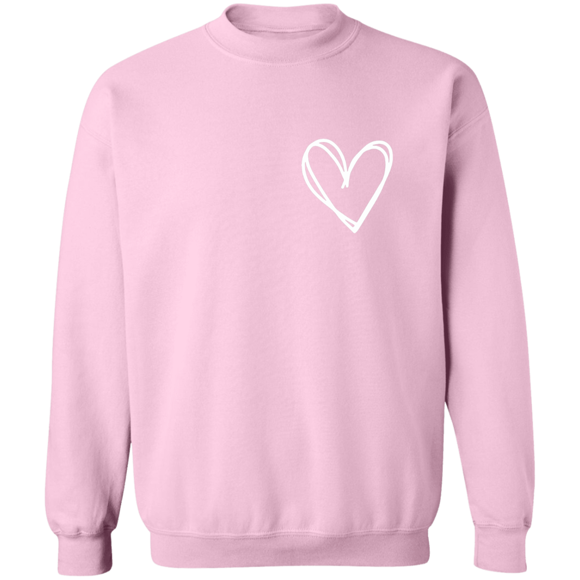 Heart Crewneck Pullover Sweatshirt