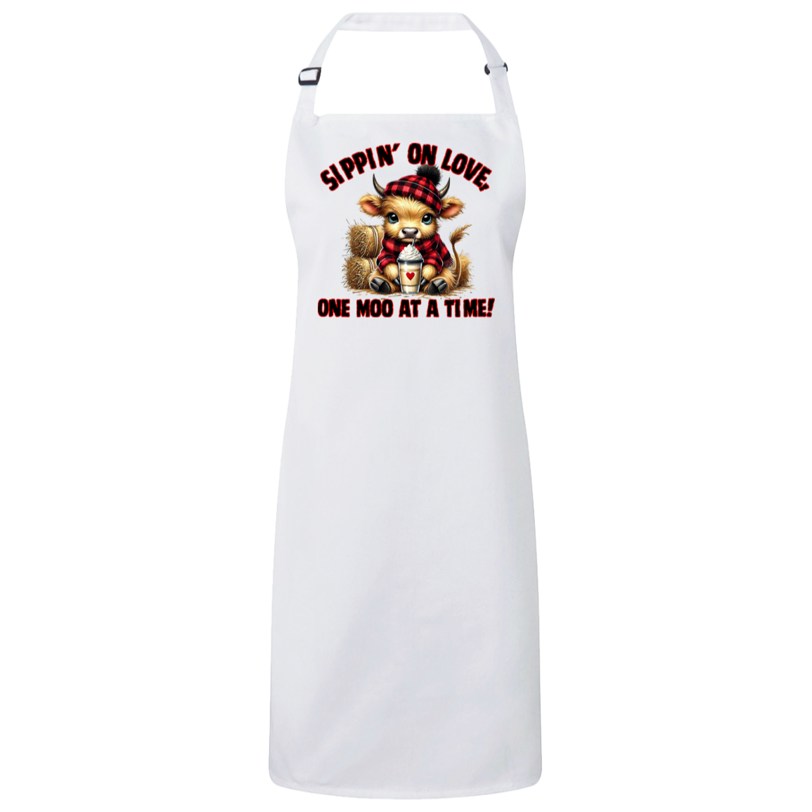 Sippin' on Love, One Moo at a Time Apron