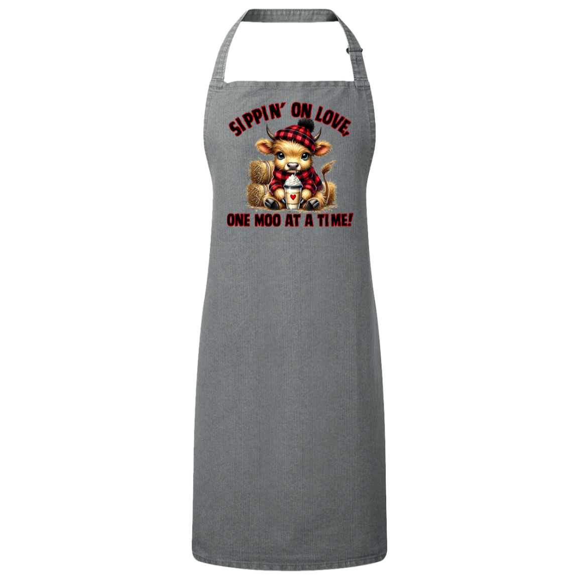 Sippin' on Love, One Moo at a Time Apron