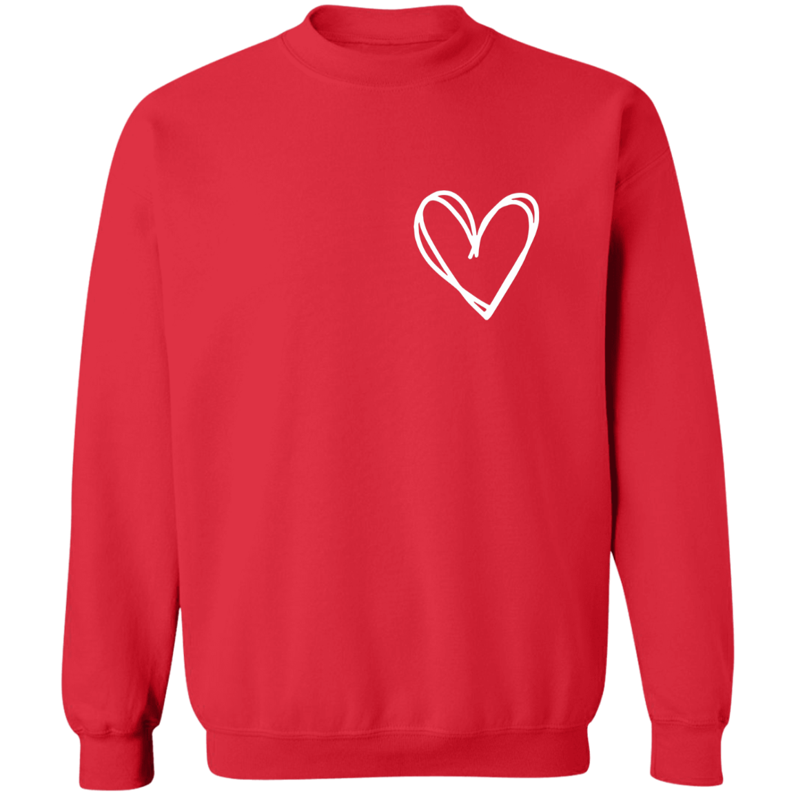 Heart Crewneck Pullover Sweatshirt