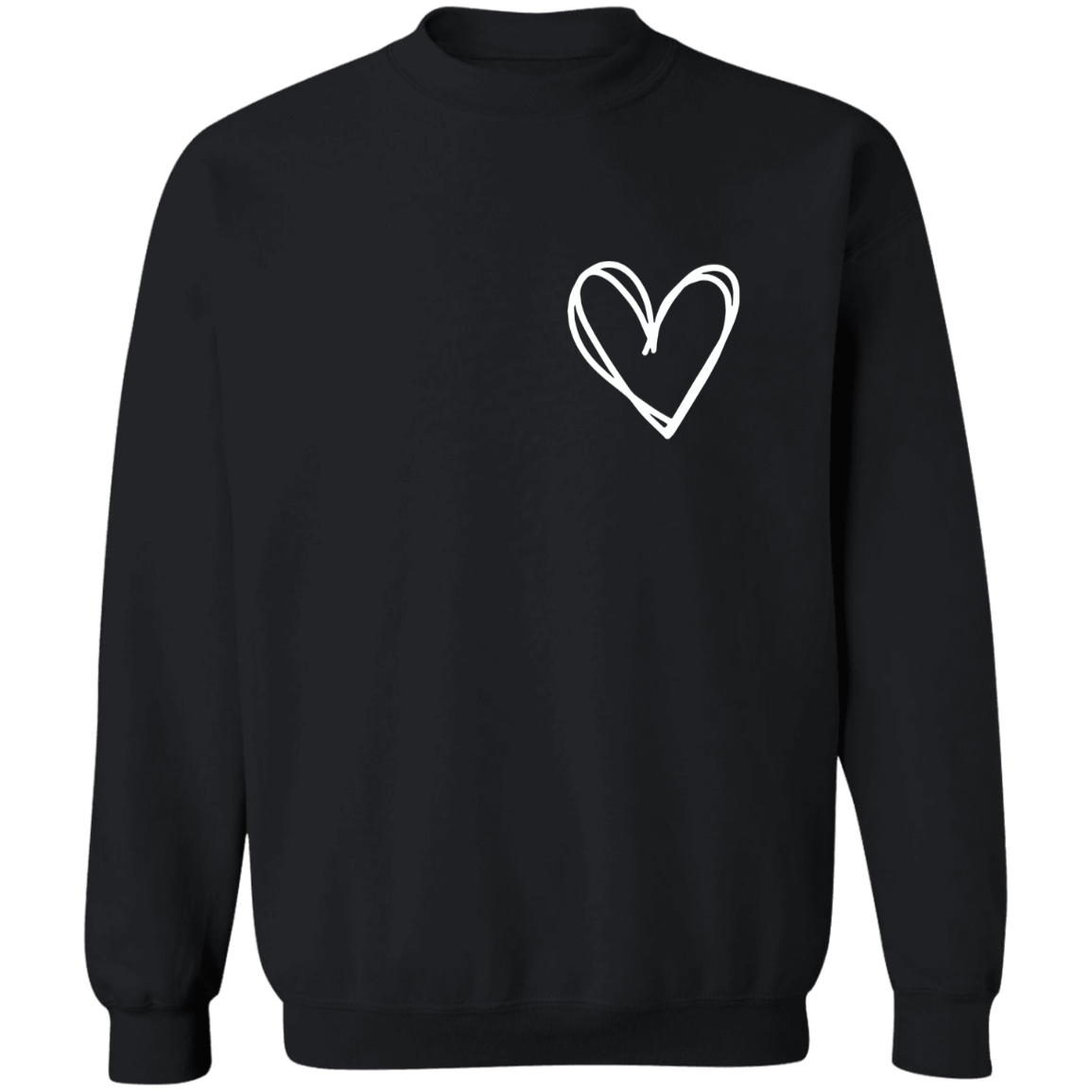 Heart Crewneck Pullover Sweatshirt