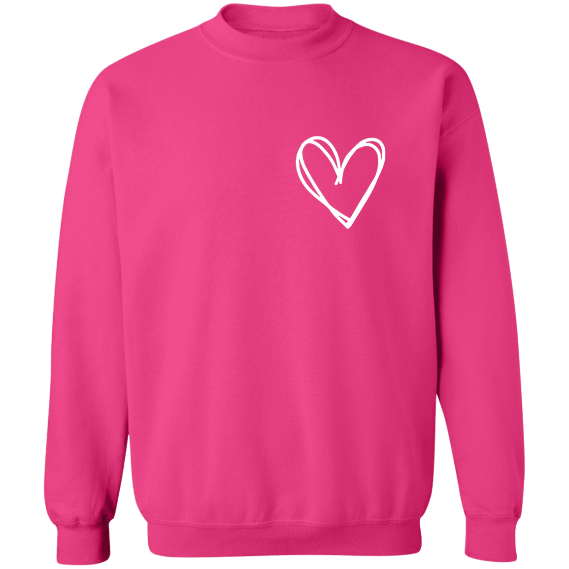 Heart Crewneck Pullover Sweatshirt