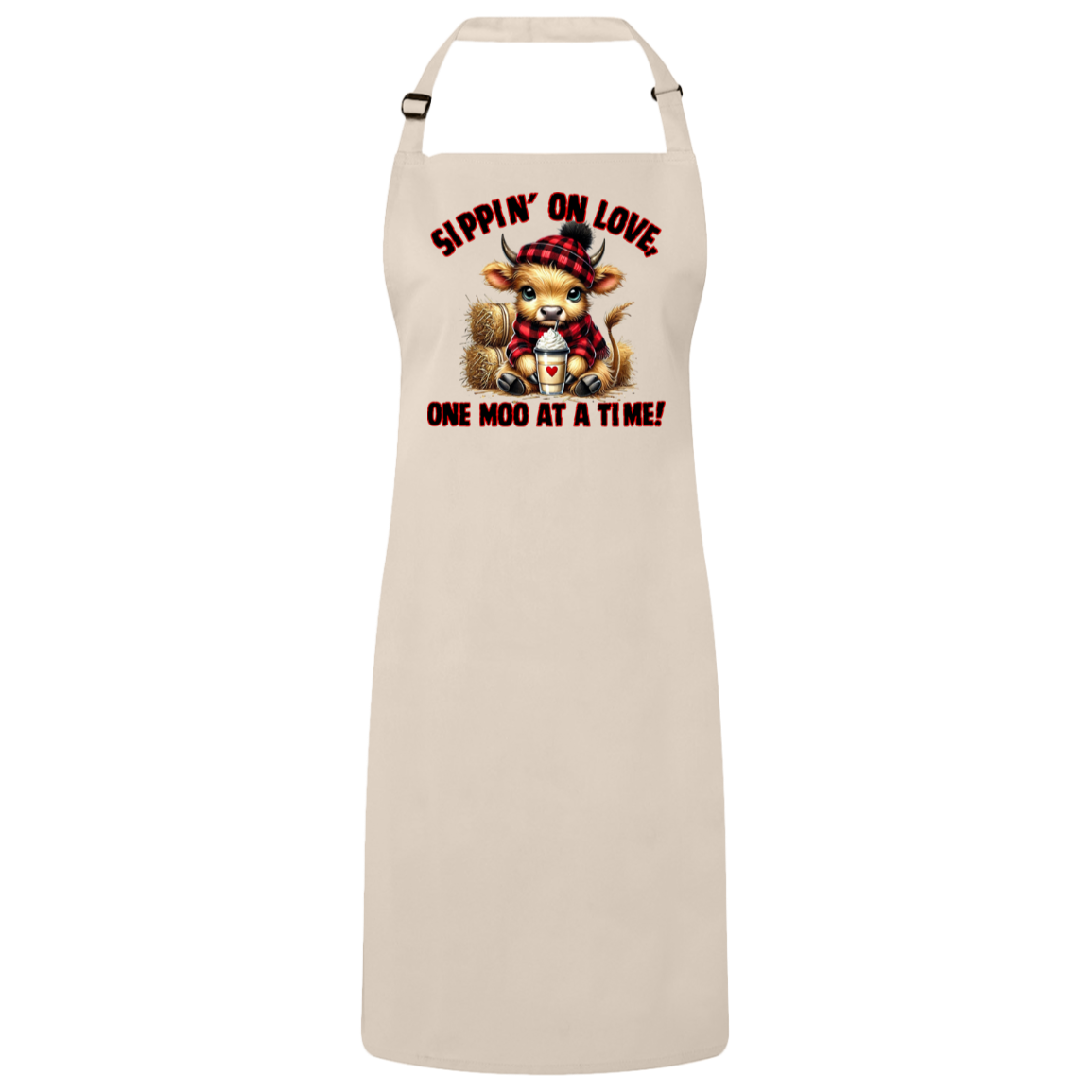 Sippin' on Love, One Moo at a Time Apron