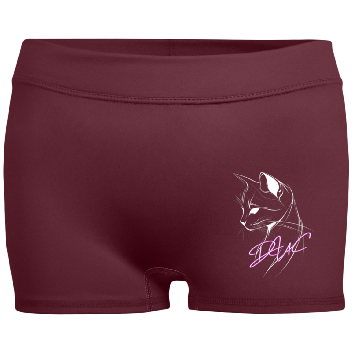 Danielle's Unique Crafts logo - Ladies' Fitted Moisture-Wicking 2.5 inch Inseam Shorts