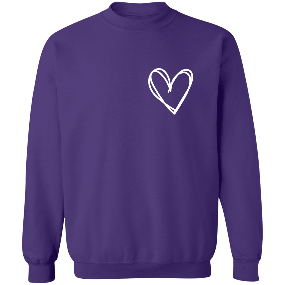 Heart Crewneck Pullover Sweatshirt