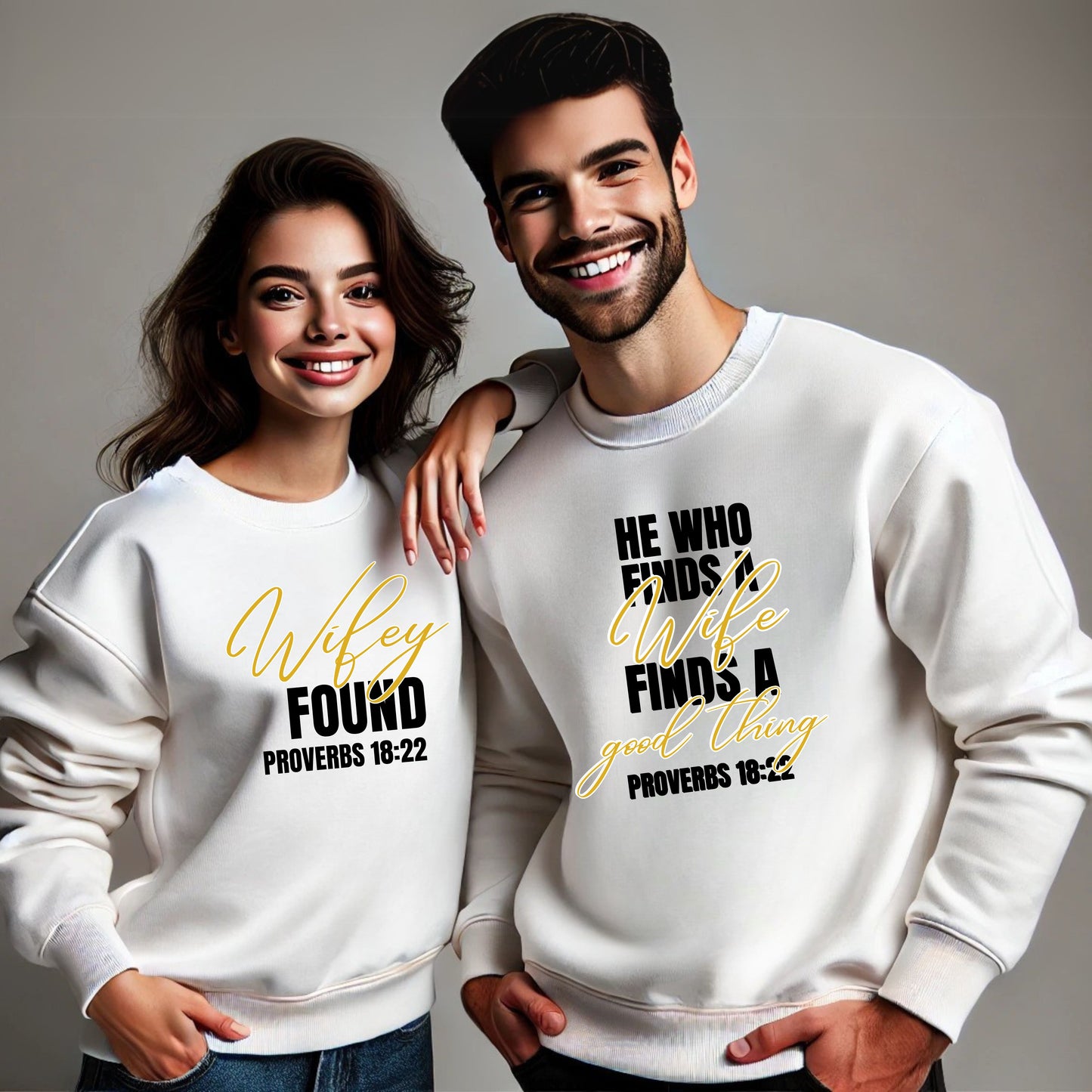 (Husband) Valentine Matching, Husband and Wife Crewneck Pullover Sweatshirt